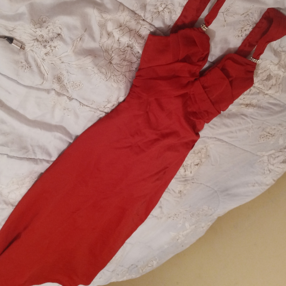 Masquerade red prom dress